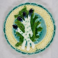Salins-Les-Bain Majolica Asparagus Plate - SOLD